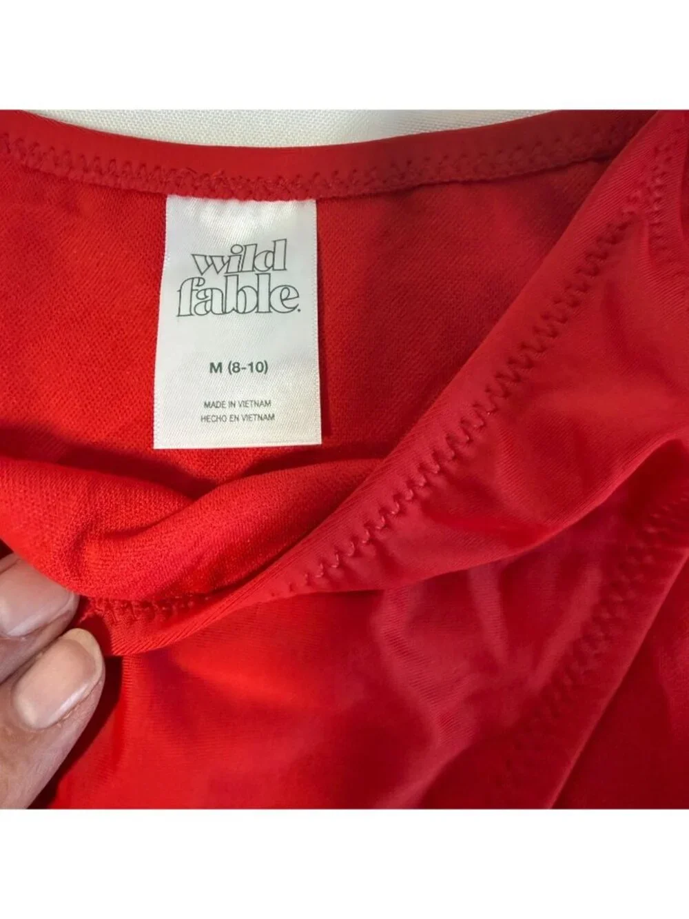 Wild Fable Red Bikini‎ Bottom Side Tie Low Rise Extra High Leg Cheeky Medium NWT